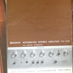 Sony TA-1120F 1967 ES  integrated amplifier ,Serviced.