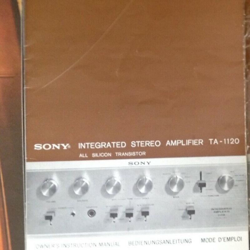 Sony TA-1120F 1967 ES  integrated amplifier ,Serviced.