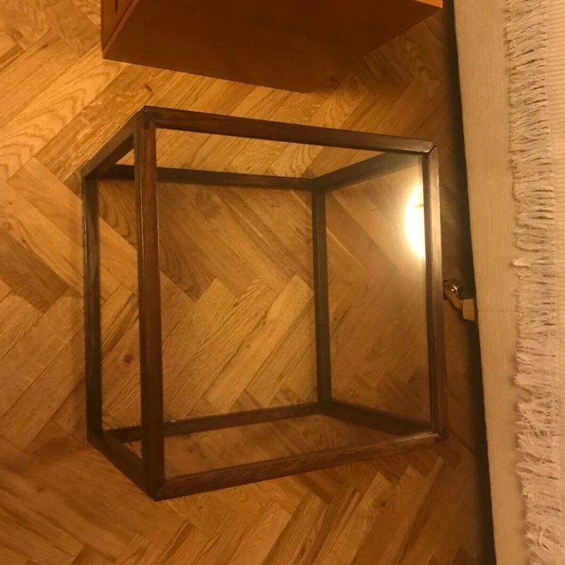 Kai Kristiansen Rosewood clear  glass cube coffee table 1960 beautiful item