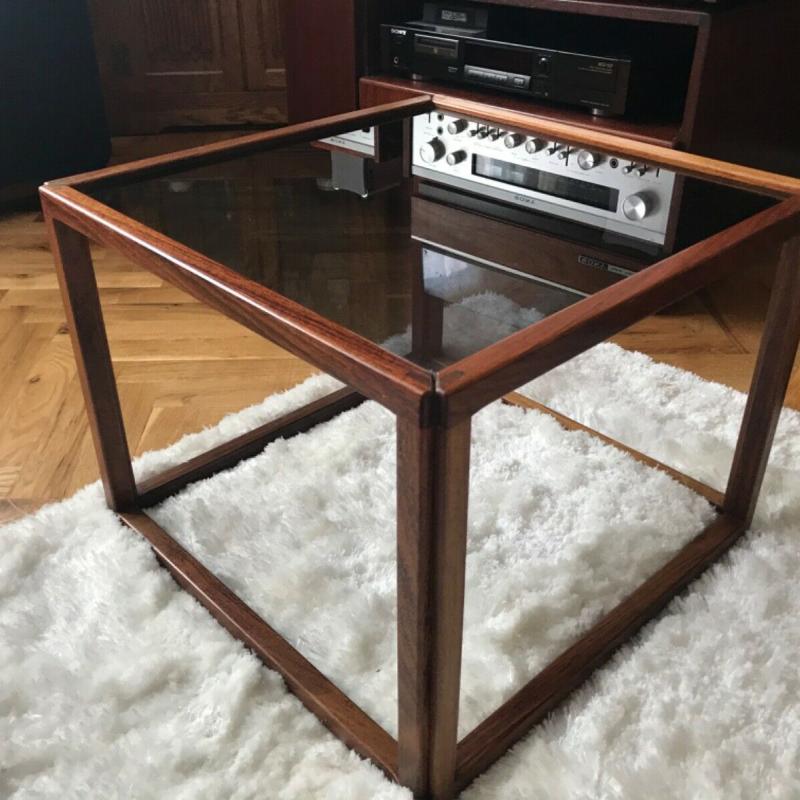 Kai Kristiansen Rosewood  glass cube coffee table 1960 