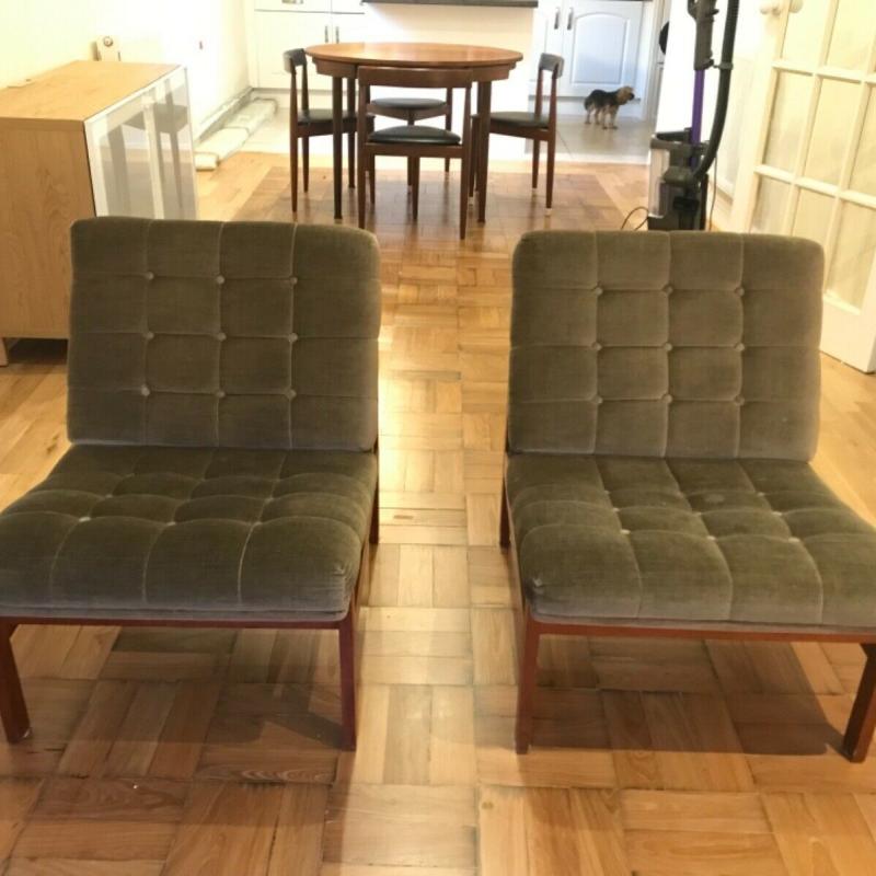 France and Son two chairs by Ole Gjerlov Knudssen 1960 Moduline 