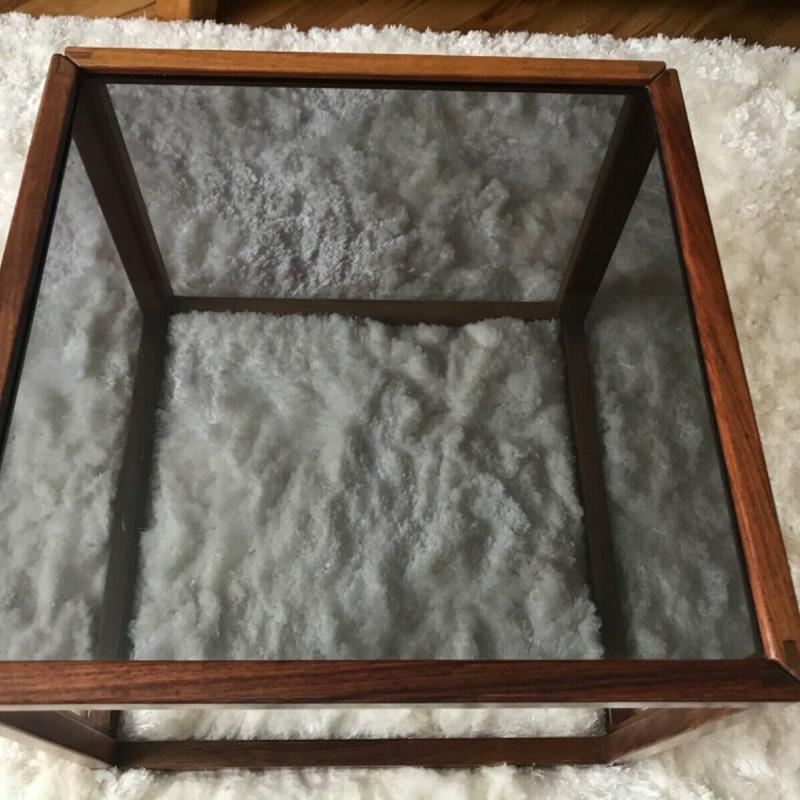 Kai Kristiansen Rosewood  glass cube coffee table 1960 