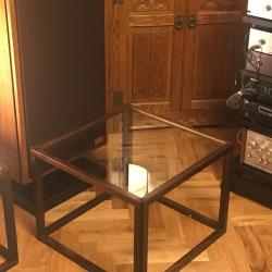 Kai Kristiansen Rosewood clear  glass cube coffee table 1960 beautiful item