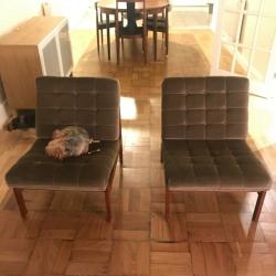 France and Son two chairs by Ole Gjerlov Knudssen 1960 Moduline 