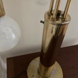 Brass table lamp : Robert Sonneman 5 globe light  brass side table 