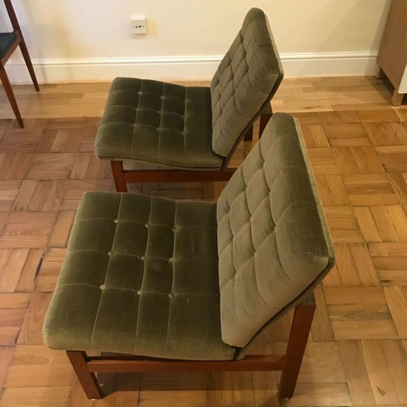 France and Son two chairs by Ole Gjerlov Knudssen 1960 Moduline 