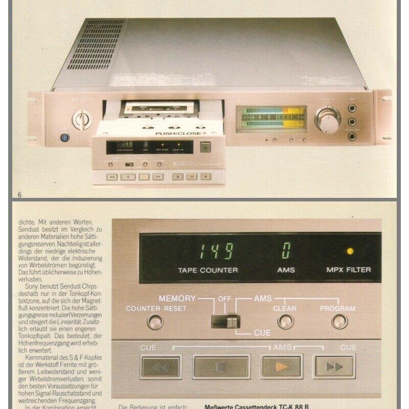 Sony TA-E86B preamp/ST-J88/TC-K88/ 1986  series 